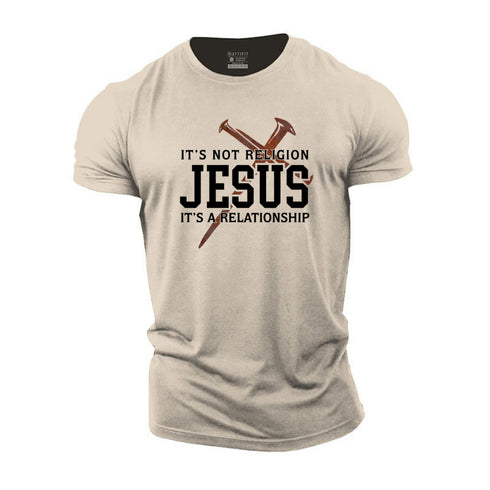 Men's It's Not Religion It's A Relationship Cotton T-Shirt